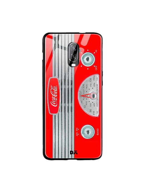 

DailyObjects Red & Grey Coke Radio OnePlus 6T Glass Mobile Case