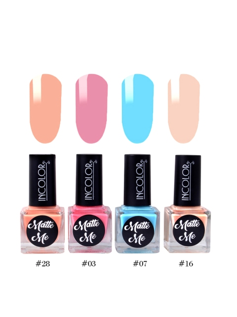 

INCOLOR Pack Of 4 Matte Me Nail Paint - Got Myself Into A Jambalaya, Orange