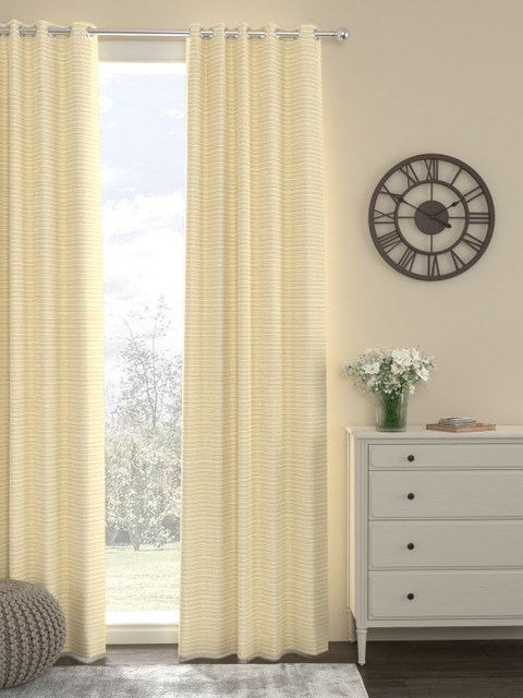 

ROSARA HOME Cream-Coloured Single Long Door Curtain