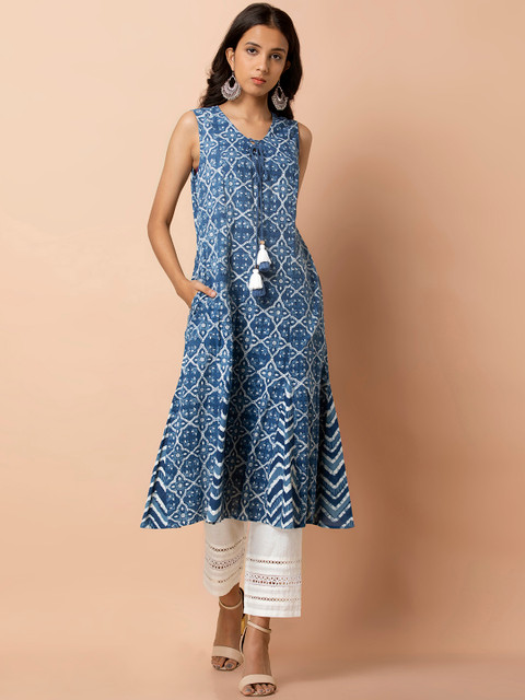 

INDYA Printed Tunic, Blue