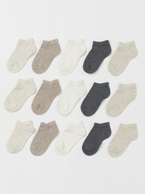 

H&M Kids 15-Pack Trainer Socks, Beige