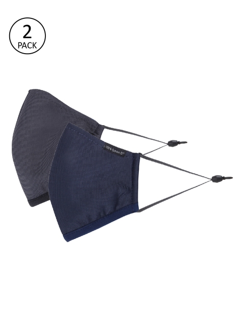 

t-base Unisex Pack of 2 Navy Blue 6-Ply Outdoor Reusable Protective Face Masks
