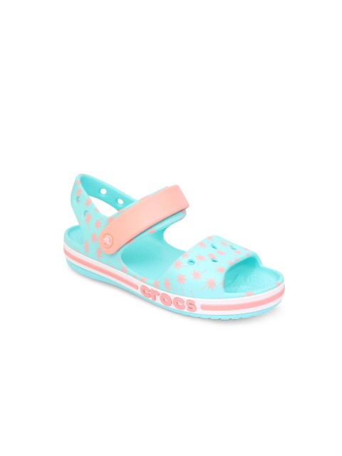 

Crocs Kids Aqua Blue & Coral Colourblocked Comfort Sandals