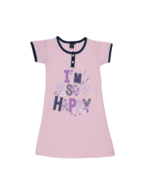 

Todd N Teen Girls Pink & Blue Printed Nightdress