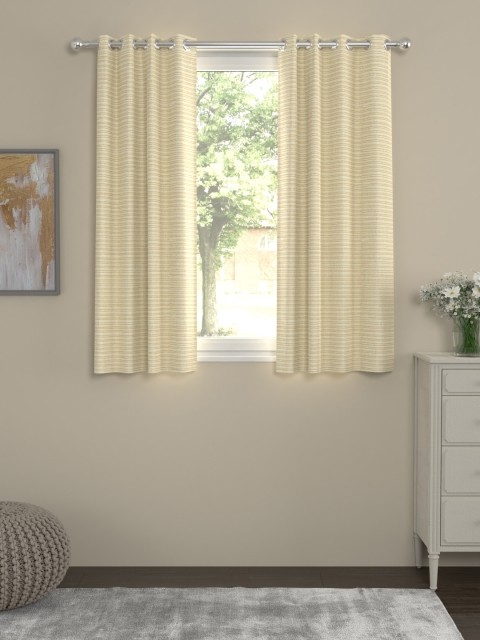 

ROSARA HOME Cream-Coloured Set of 2 Window Curtains