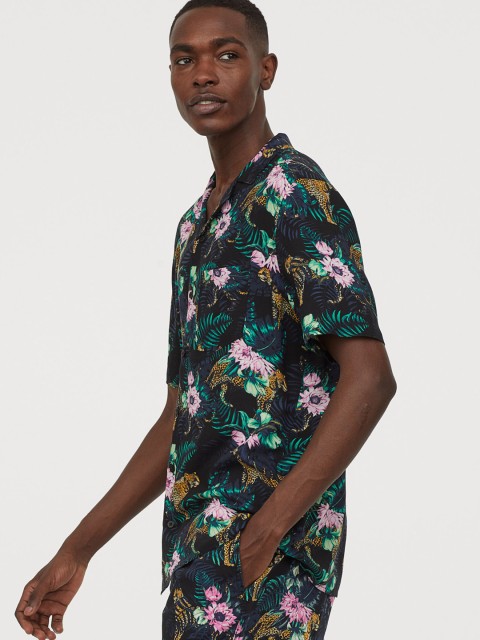 

H&M Men Multicolored Patterned Resort Shirt, Multi