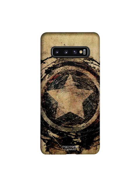 

macmerise Black & Brown Marvel Comics Symbolic Captain Shield Pro Samsung Galaxy S10 Back Case, Beige