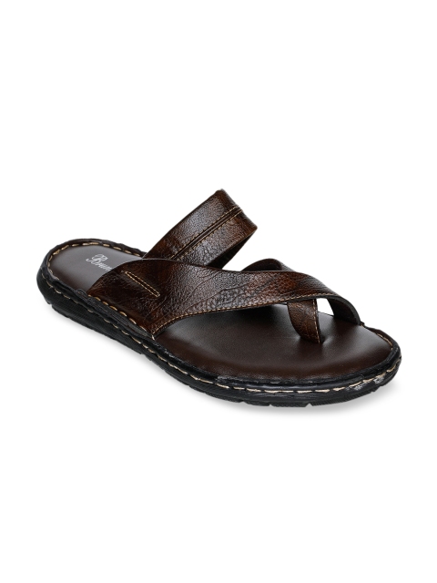 

Bruno Manetti Men Brown Leather Comfort Sandals