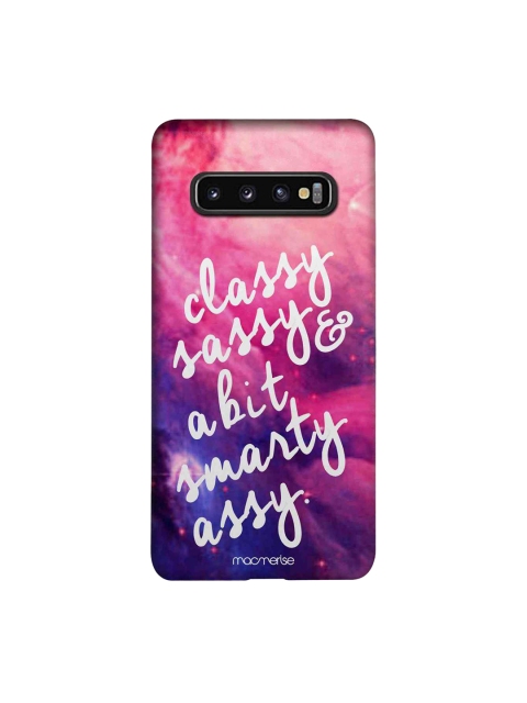 

macmerise Pink & White Smarty Assy Sublime Samsung Galaxy S10 Back Case
