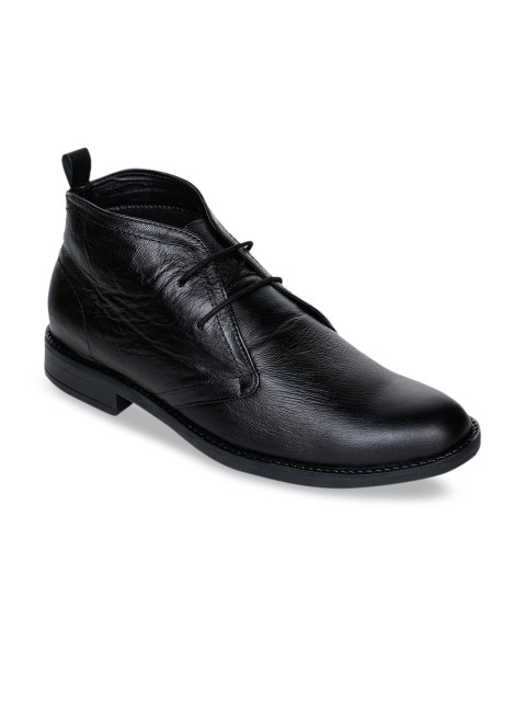 

Bruno Manetti Men Black Solid Leather Casual Boots
