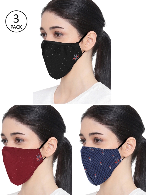 

Crimsoune Club Unisex Pack Of 3 6-Ply Reusable Protective Outdoor Mask, Multi
