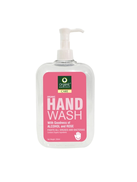 

Organic Harvest Rose Hand Wash with Goodness of Alcohol 250 ml, Transparent