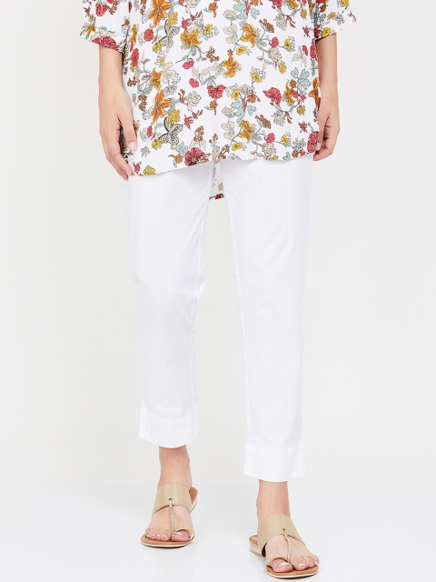 

Melange by Lifestyle Women White Regular Fit Solid Culottes