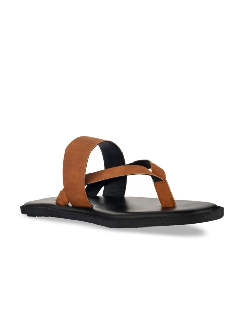 

WCFC Men Tan Brown & Black Comfort Sandals