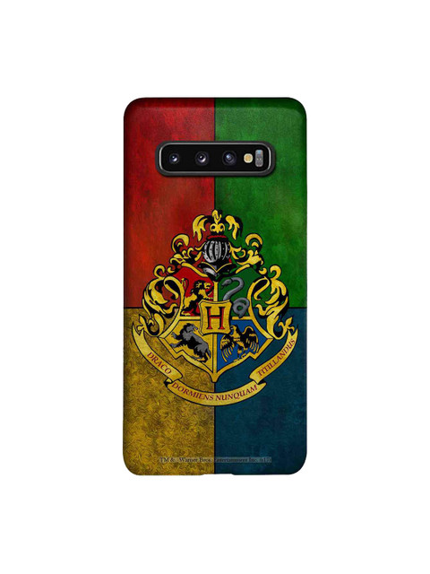 

macmerise Green & Mustard Yellow Harry Potter Hogwarts Sigil Sublime Samsung Galaxy S10 Case