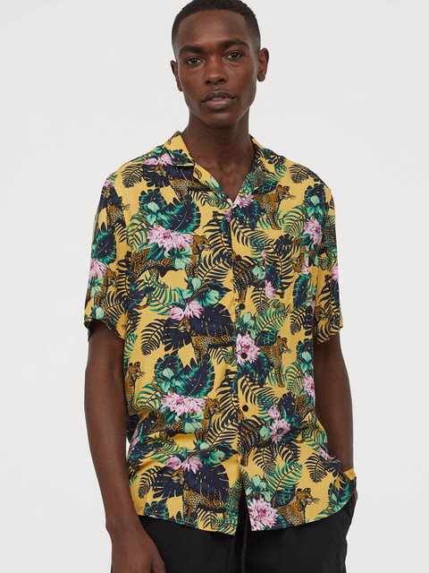 

H&M Men Multicolored Patterned Resort Shirt, Multi
