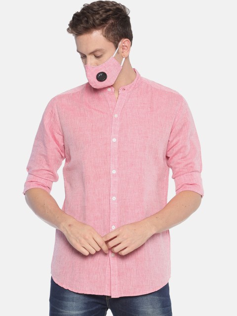 

Balista Men Pink Standard Slim Fit Solid Casual Shirt