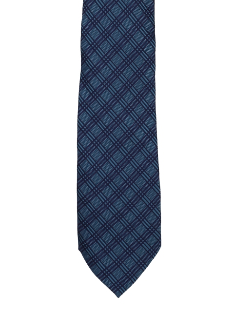 

Peter England Men Navy Blue Checked Accessory Gift Set