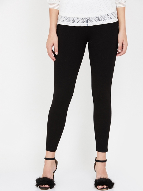 

Ginger by Lifestyle Women Black Regular Fit Solid Regular Trousers