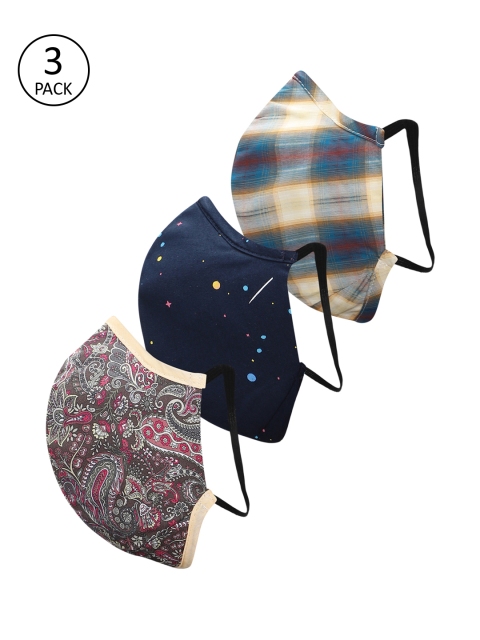 

Peter England Men Pack of 3 Pcs Assorted Reusable 3-Ply Viroblock Outdoor Masks