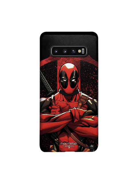 

macmerise Black & Red Marvel Comics Deadpool Stance Samsung Galaxy S10 Back Case