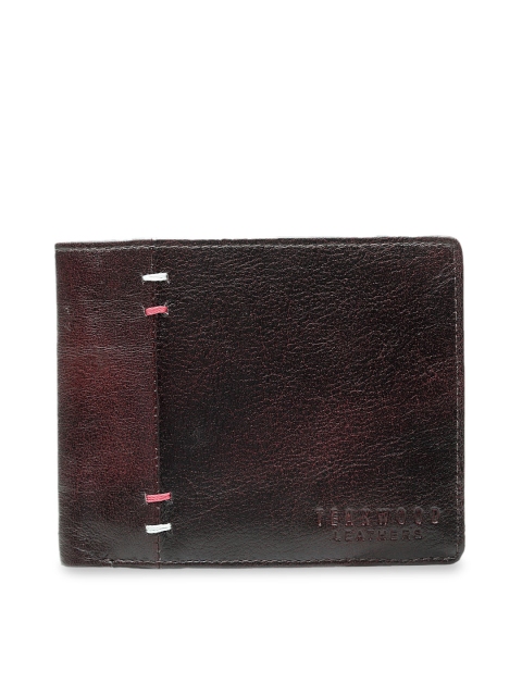 

Teakwood Leathers Men Brown Solid Two Fold Leather Wallet