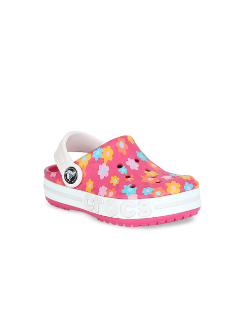 

Crocs Kids Pink & White Floral Print Clogs