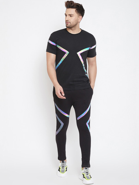 

FUGAZEE Men Black Solid Tracksuit