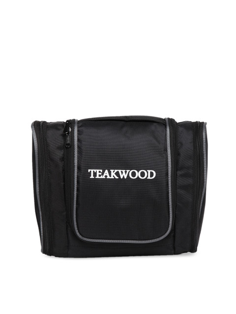 

Teakwood Leathers Unisex Black Solid Toiletry Kit