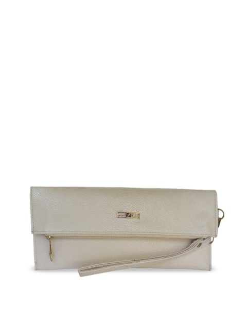 

Spice Art Off-White Textured Clutch