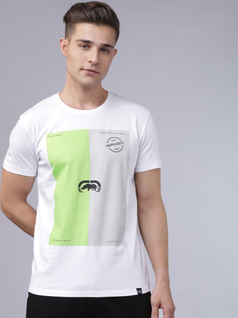 

Ecko Unltd Men White Printed Round Neck T-shirt