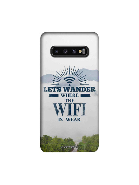 

macmerise White & Blue Wander Without Wifi Sublime Samsung Galaxy S10 Back Case