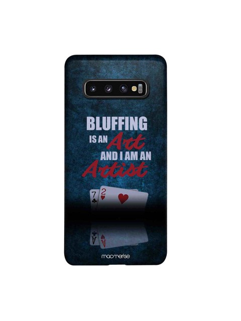 

macmerise Blue & White Art of Bluffing Sublime Samsung Galaxy S10 Back Case