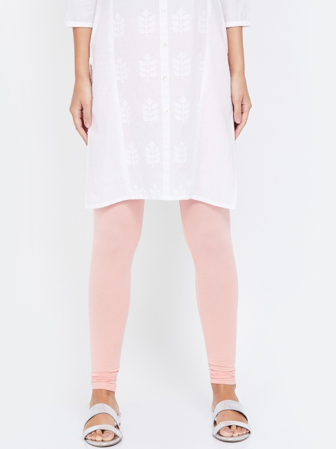 

Melange by Lifestyle Women Pink Solid Churidar-Length Leggings