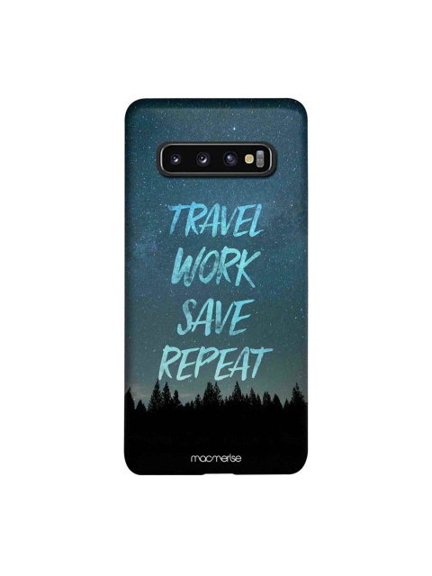 

macmerise Blue & Black Travel Work Save Repeat Sublime Samsung Galaxy S10 Back Case