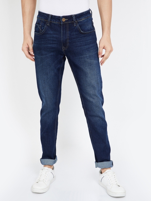 

Forca Men Navy Blue Tapered Fit Mid-Rise Clean Look Jeans