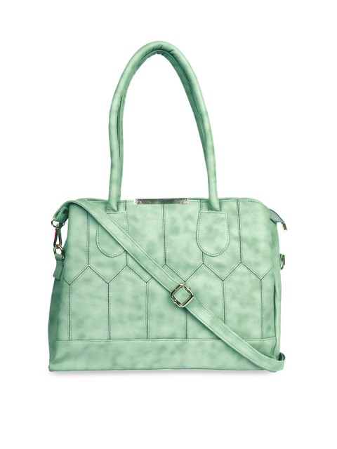 

LEGAL BRIBE Green Textured Handheld Bag