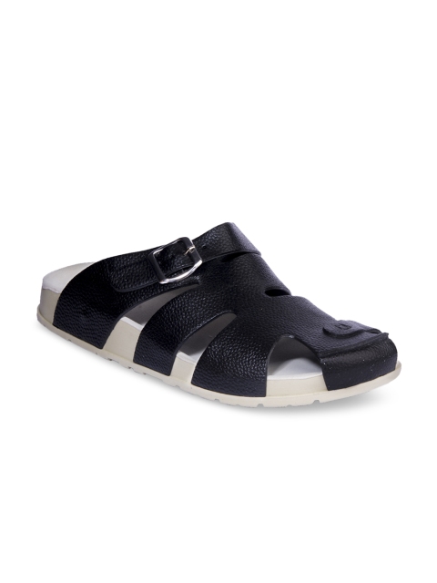 

Khadims Men Black & White Comfort Sandals