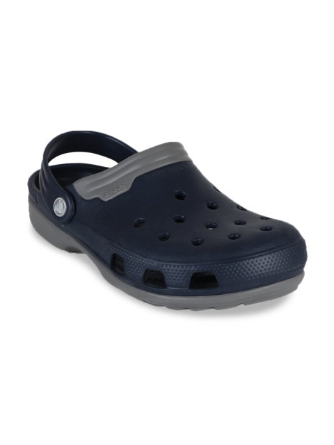 

Crocs Unisex Navy Blue & Grey Clogs