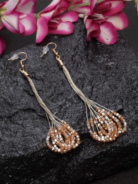 

DUGRISTYLE Brown Classic Tasselled Drop Earrings