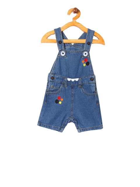 

Donuts Boys Blue Washed Slim-Fit Denim Dungarees