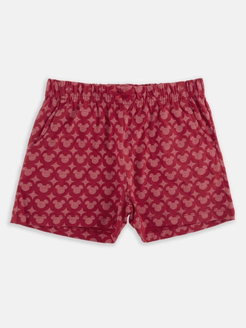 

POPPERS by Pantaloons Girls Red Printed Regular Fit Hot Pants