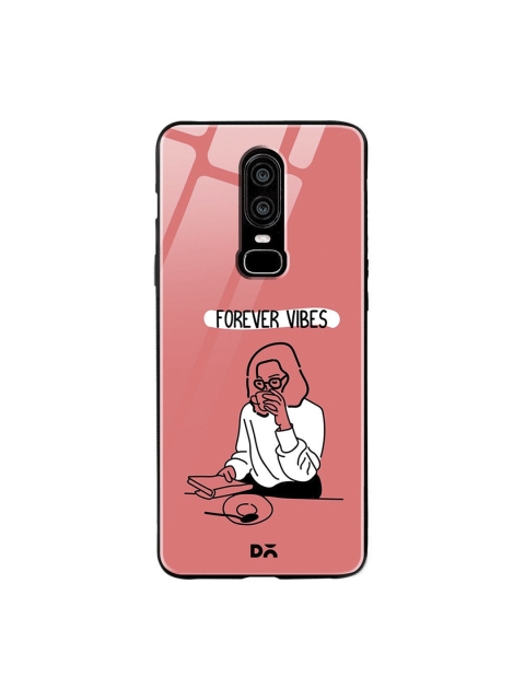 

DailyObjects Pink & White Forever Vibes OnePlus 6 Glass Case