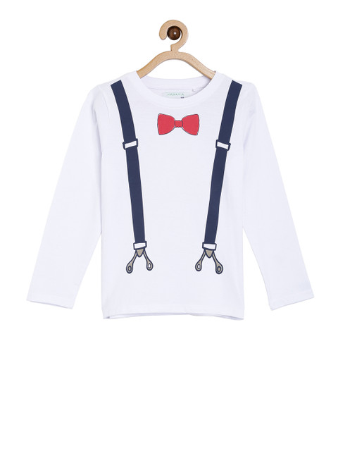 

5.10.15 Boys White Printed Round Neck T-shirt