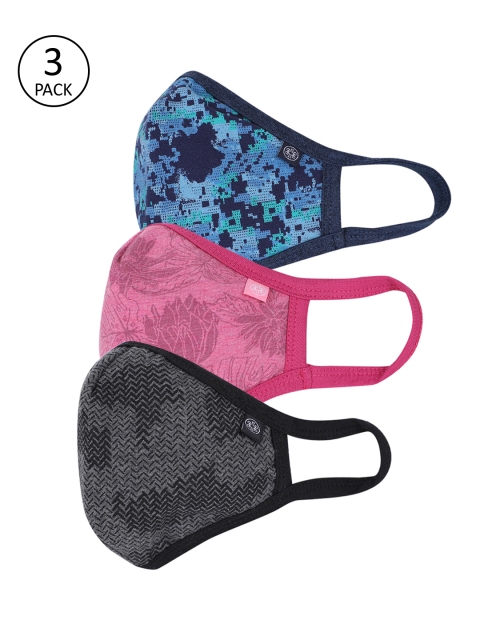 

Lino Perros Unisex Pack Of 3 Reusable 3-Ply Cloth Mask, Pink