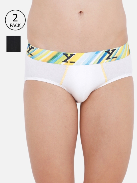 

XYXX Men Pack Of 2 Ultra Soft Antimicrobial Briefs XYBRF2PCKN107XXL, White