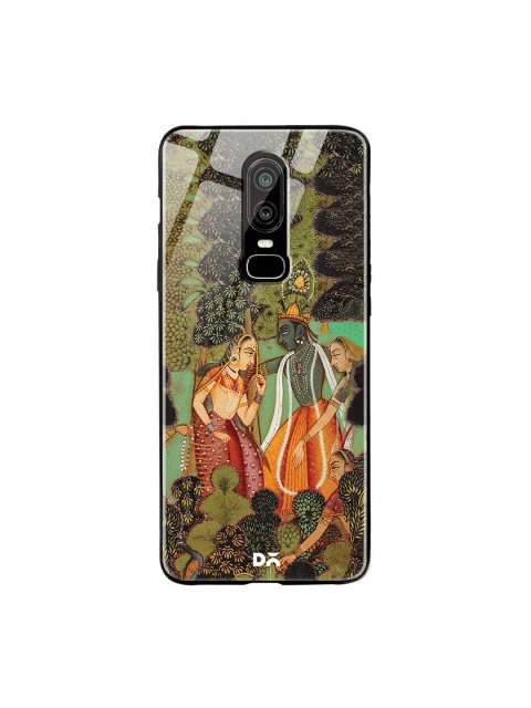 

DailyObjects Green & Orange Krishna OnePlus 6 Glass Case