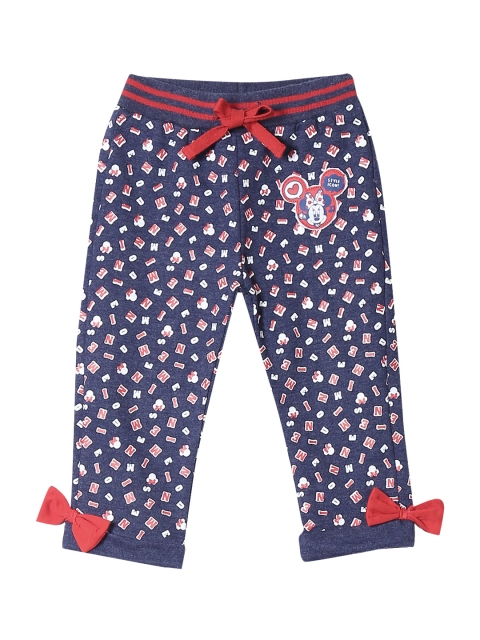 

Colt Infant Girls Blue & Red Printed Straight-Fit Track Pants
