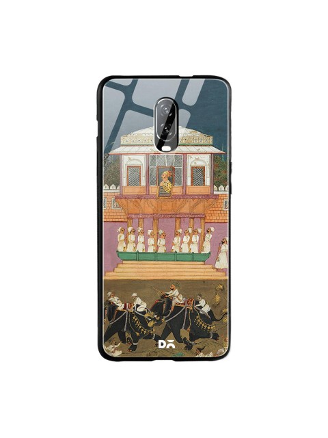 

DailyObjects Orange & Beige Royal Parade OnePlus 6T Glass Mobile Case