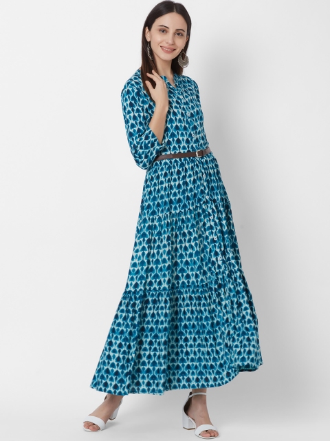 

Vedic Women Blue Printed Anarkali Kurta